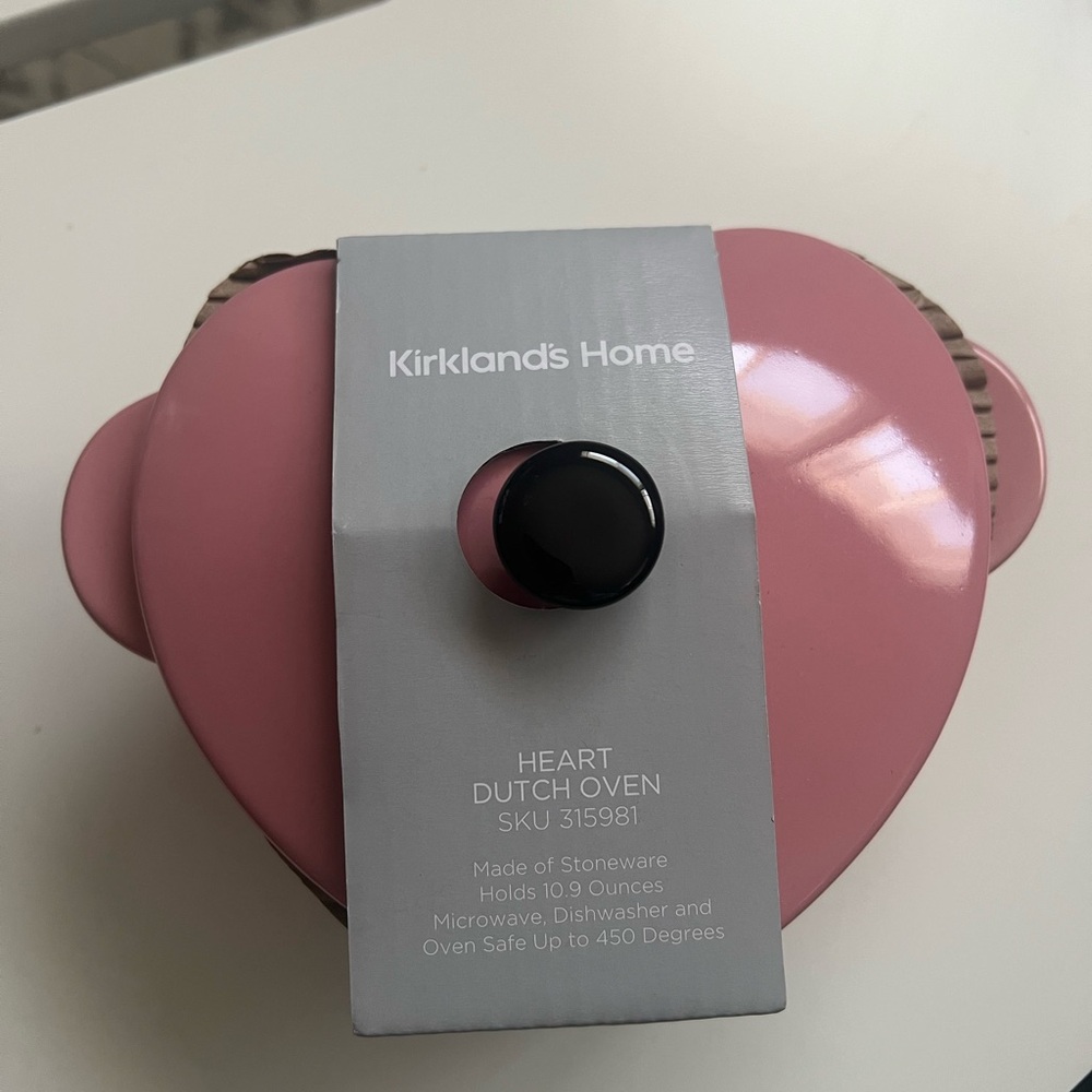 Kirklands Pink Heart-Shaped Roaster